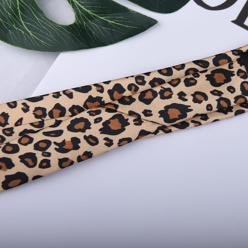 Sdopbinbin Leopard Print and Black Polka Dot Tie for Women and Men - Halloween Cosplay Business Neck Tie - Image 2